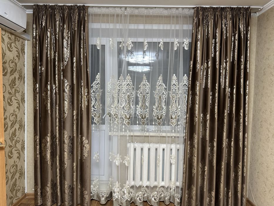 Срочно продам шторы с тюлью