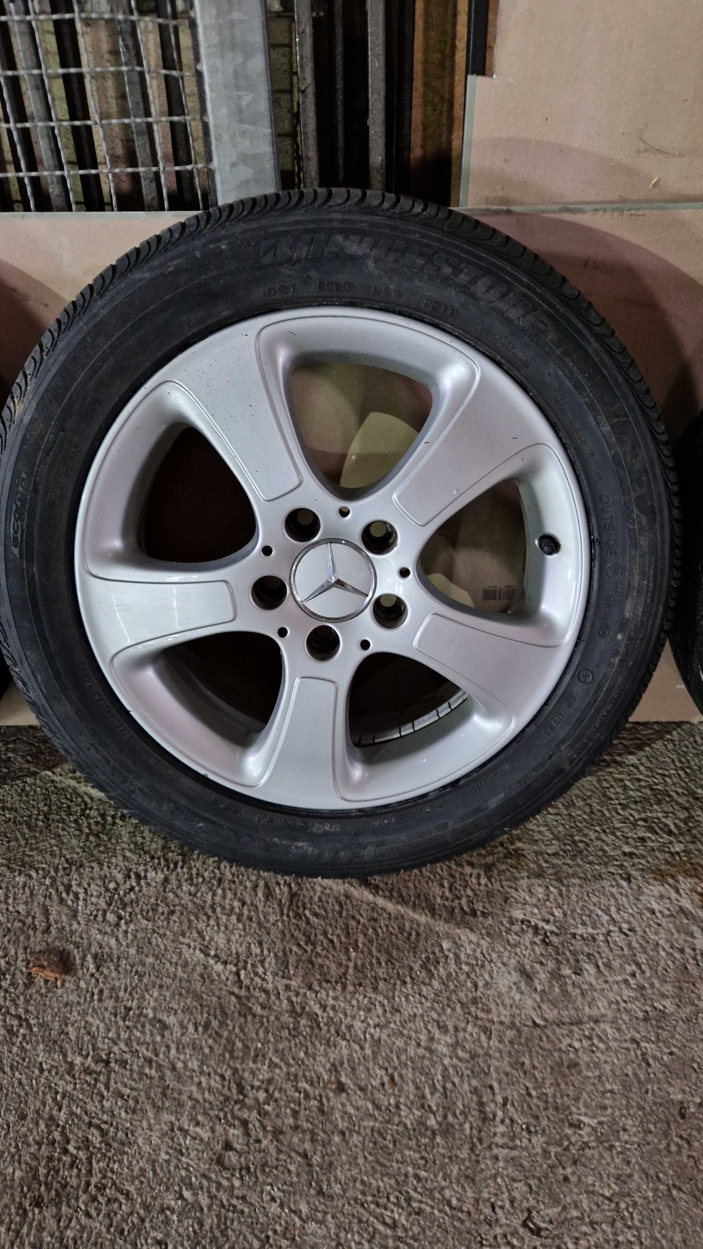 MERCEDES джанти със летни гуми 195/55/16 6J ET46 5×112 ЦО 66,6