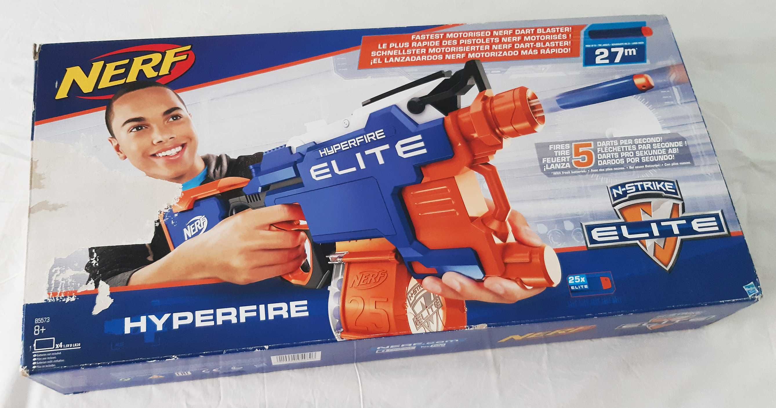NERF N-Strike Elite Hyperfire foc automat motorizat cu baterii INCLUSE