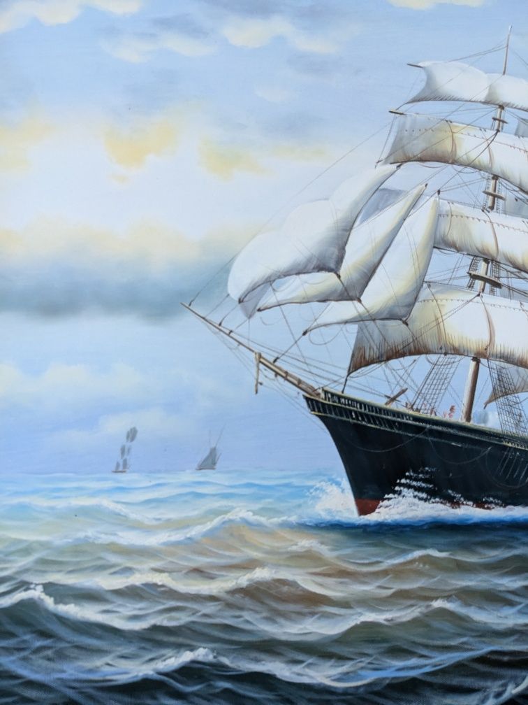 Pictură 104 cm corabie