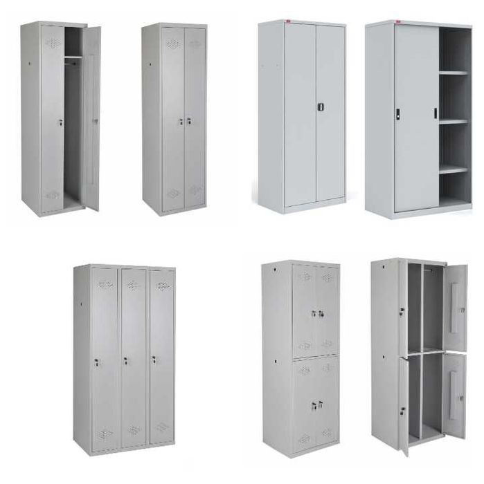 Шкафы Металлические в Раздевалку. Мебель в Офис Разборные стеллажи