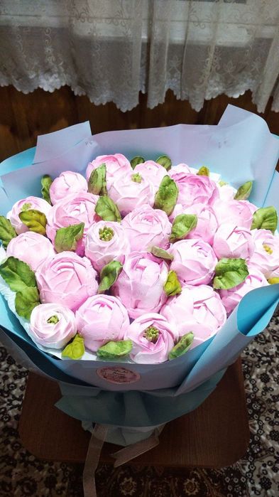 Сладкие букеты из зефира