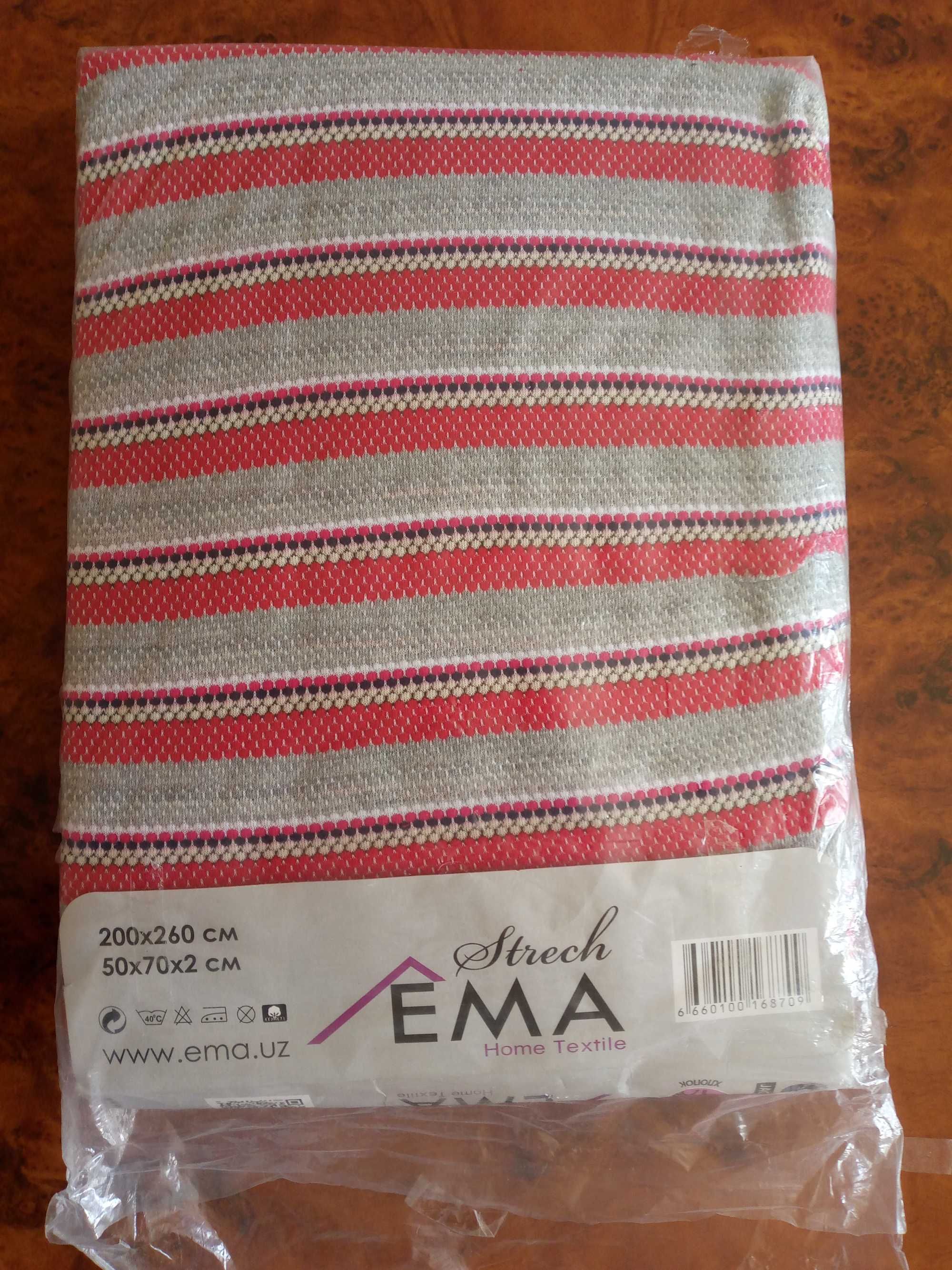 Новый 2-спальный набор простыня 2 наволочки EMA Textile