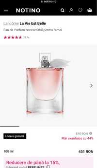 Vând parfum nou •Lancôme La Vie Est Belle • Eau de Parfum pentru femei