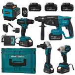 Trusa Profesionala Scule 36V Brushless 5 Piese + Nivela Laser