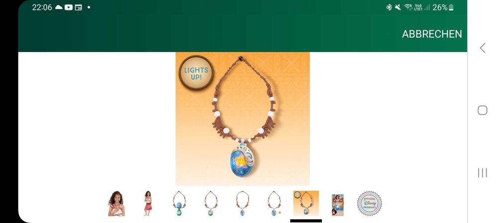 Светещото колие-мида на Vaiana Moana от Jakks Pacifik оригинал  Дисни