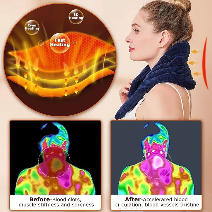 Електрическа грейка за врат с контрол на температурата и таймер