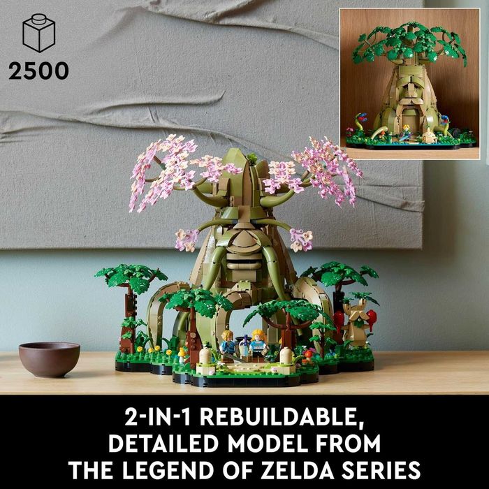 LEGO Легендата за Зелда, Страхотно дърво Деку 2 в 1, 77092, 2500 части
