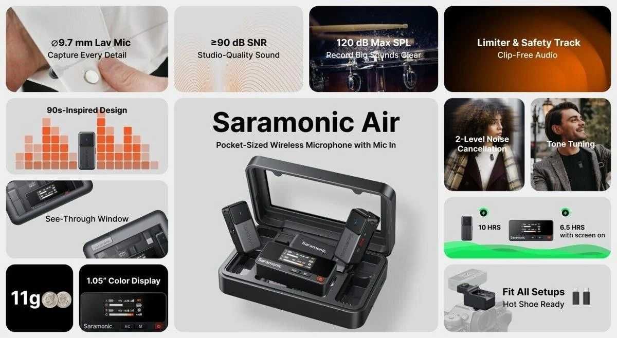 Беспроводной микрофон Saramonic Air 01 с экраном. Есть доставка