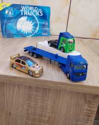 Macheta camion M Actros+remorca+Mitsubishi Lancer-Mondo Motors-jucarii