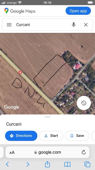 Teren intravilan RATE iesire direct la dn4/si variante