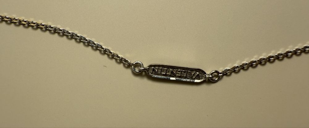 Колие с диаманти и бяло злато 18к