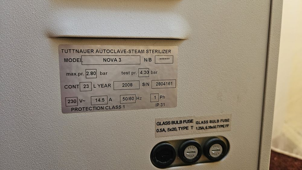 Autoclav Autoclava Sterilizare Tuttenauer Nova 3 clasa B 23 litri