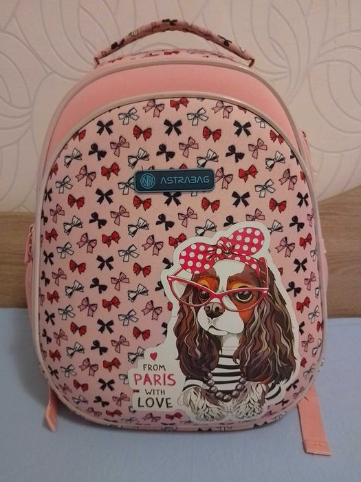 Ученическа раница Astra Bag куче с панделка