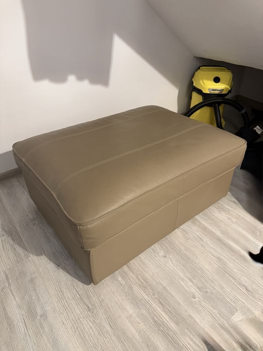 Taburet cu depozitare Kivik IKEA piele maro