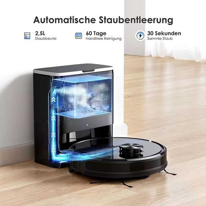 Robot aspirator Lubluelu SL60 mop cu statie de aspirare
