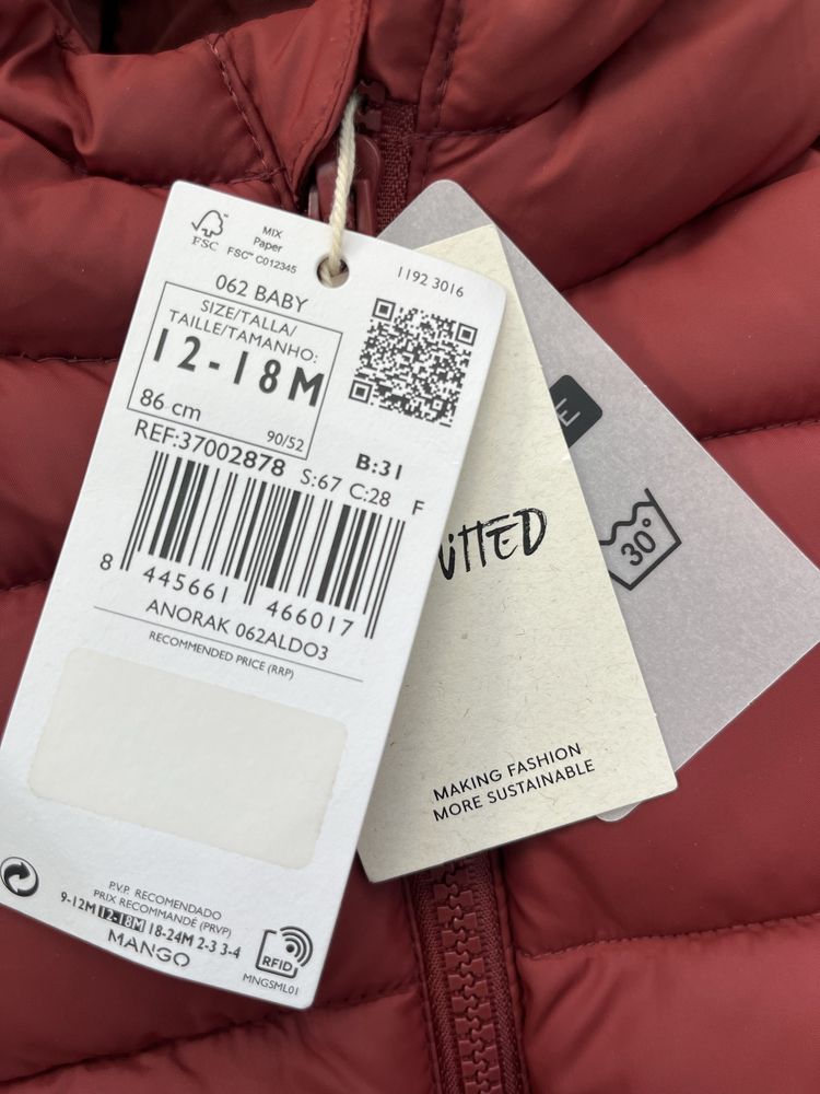 Ново зимно яке Mango 12-18м.