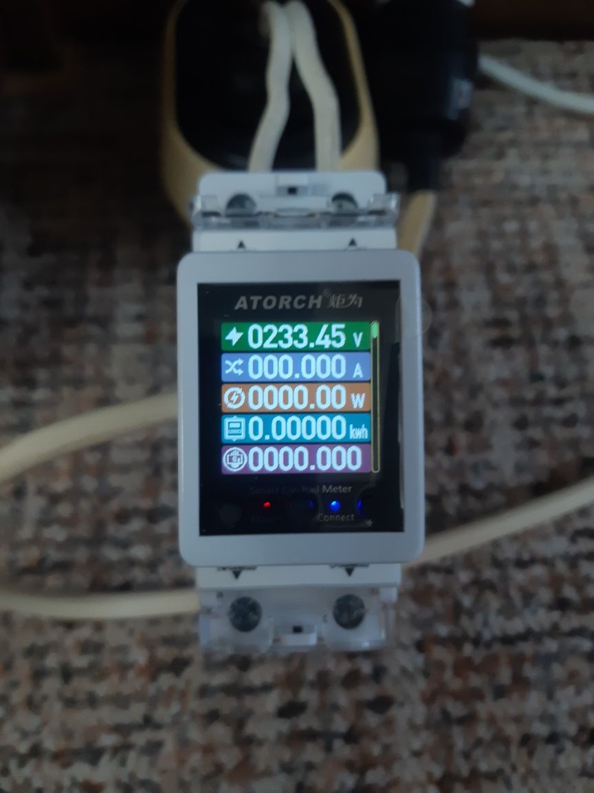 100A Двутарифен WiFi смарт електромер с TFT LCD дисплей | Предпазител