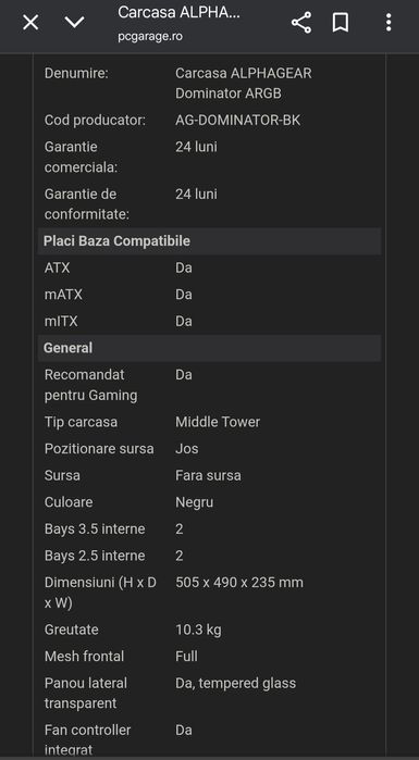 Carcasa PC Alphagear Dominator