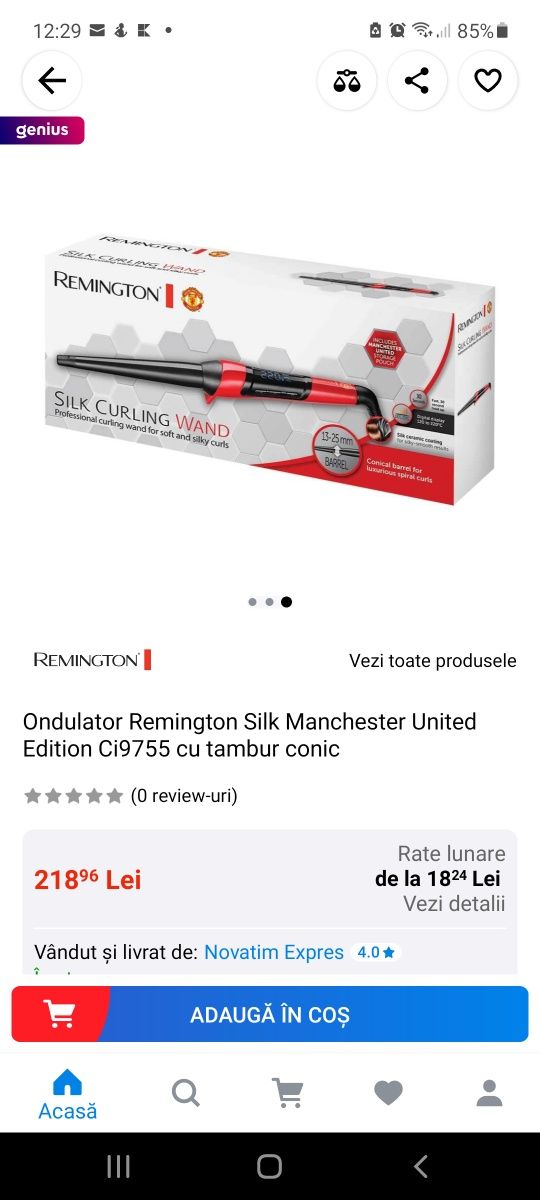 Ondulator de par Remington CI9755 Pearl Manchester United Edition 120-