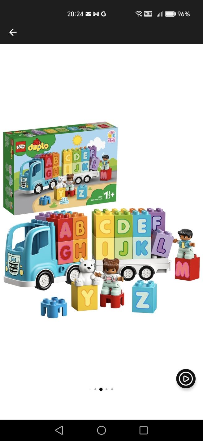 LEGO DUPLO Camionul cu Litere