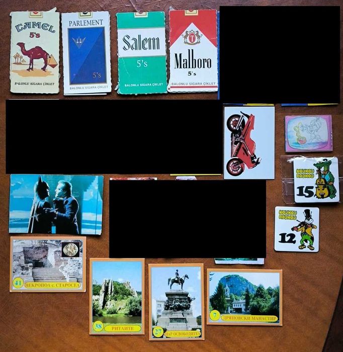 Картинки от дъвки / опаковки / карти