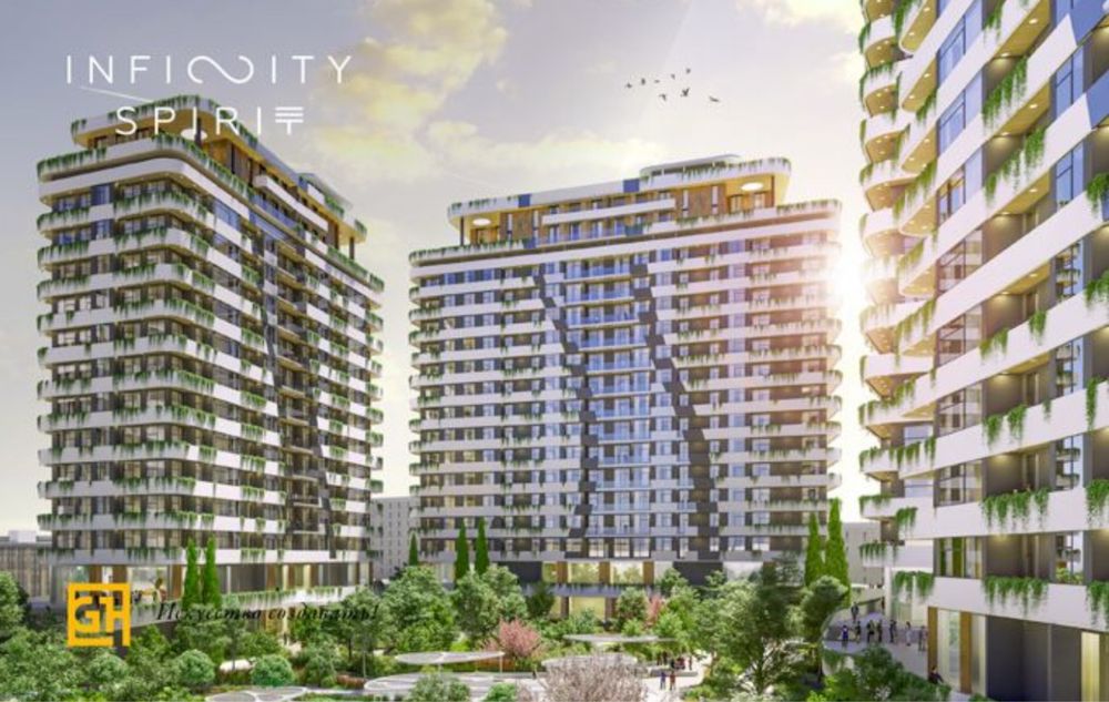 Infinity Golden House 2-комнатная 64м2 WhiteBox центр города кадастром