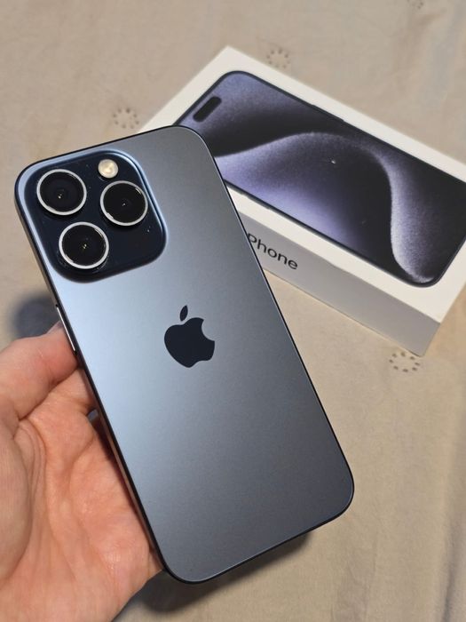 Telefon APPLE iPhone 15 Pro 5G, 128GB, Blue Titanium