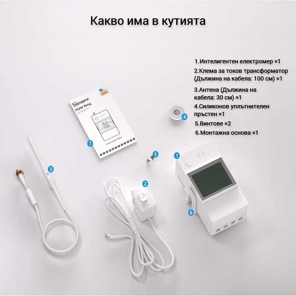 SONOFF POWCT Интелигентен Електромер с Пръстен
