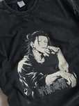 Tricou washed black Geto Suguru din Jjk