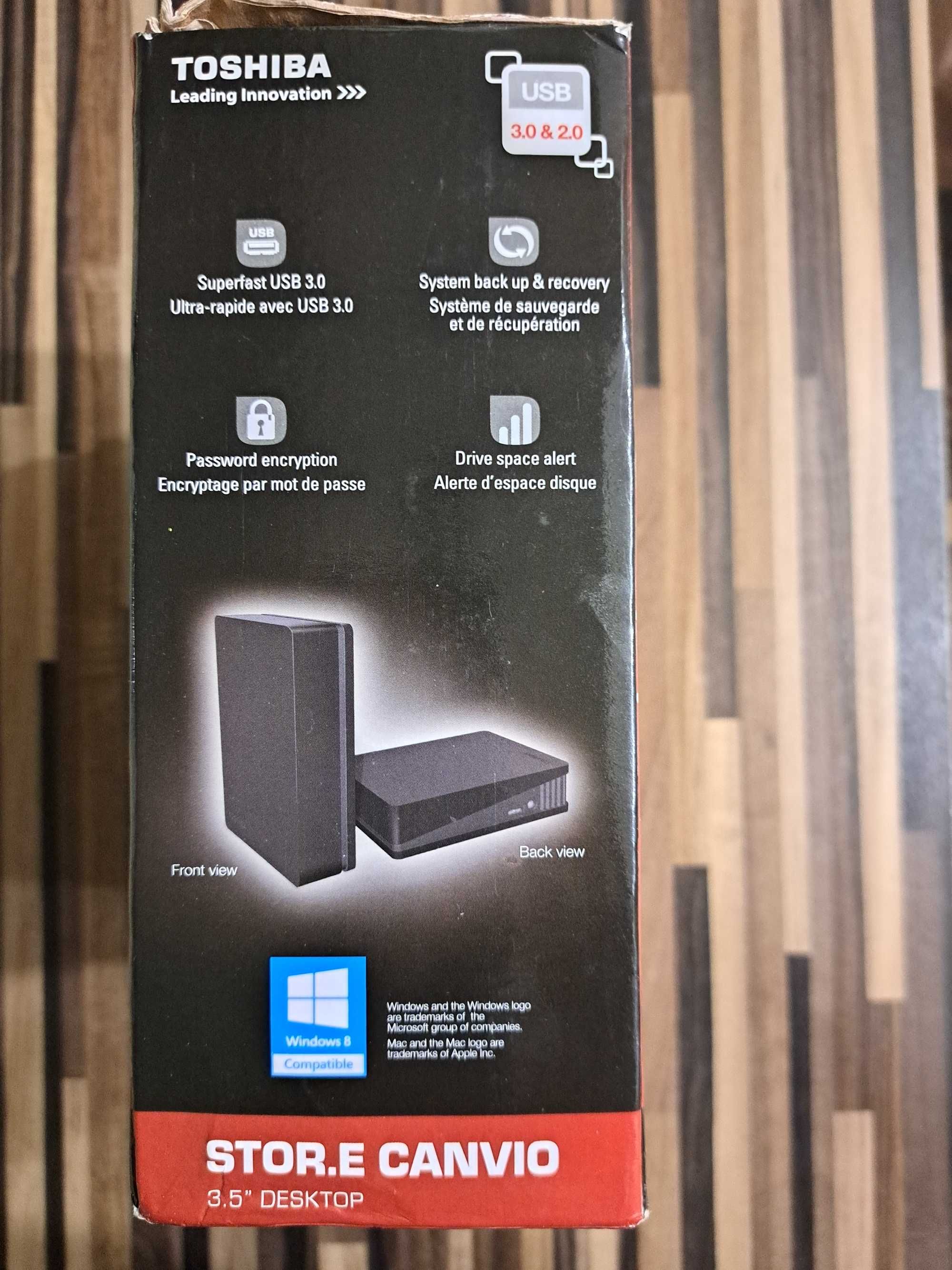 Външен твърд диск TOSHIBA CANVIO 2TB 3,5"  USB 3.0 / 2.0