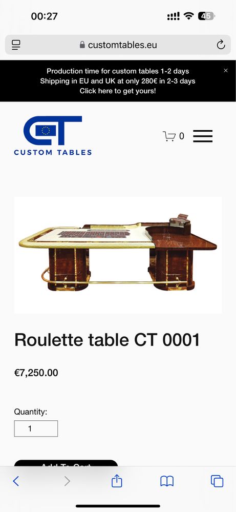 Masa de ruleta cu roata de ruleta casino sau club poker lux stoc