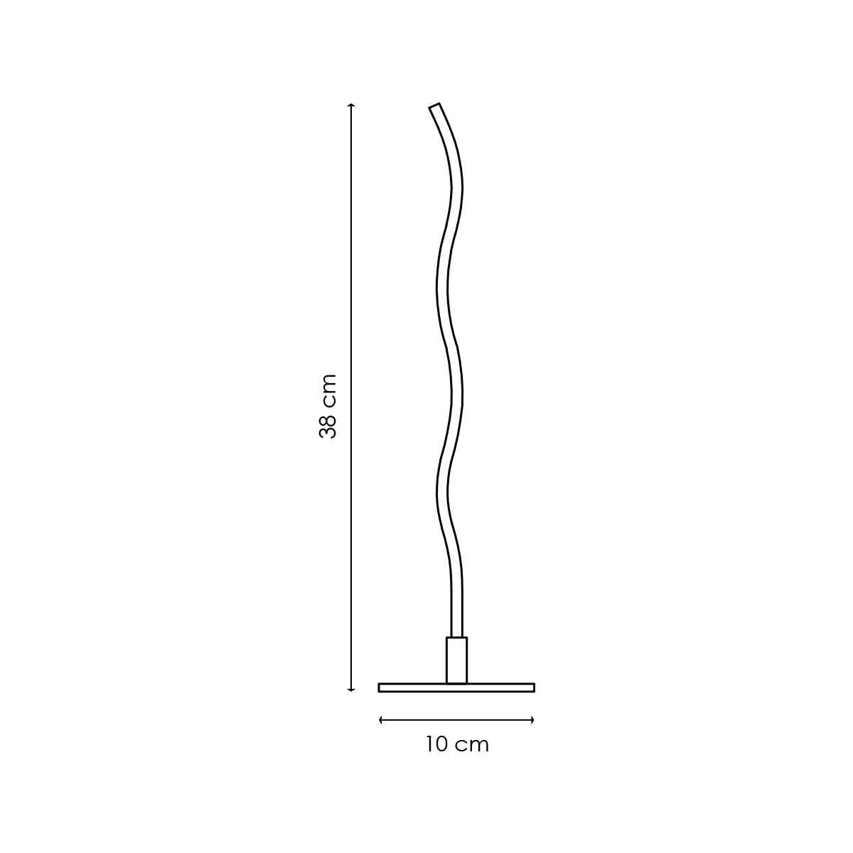 Lampă de masă cu LED, Home sweet home BASE, 38 cm, Aluminiu