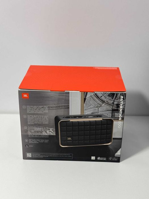 Sistem audio JBL Authentics 200, Wi-Fi, Bluetooth, Retro Design, Negru