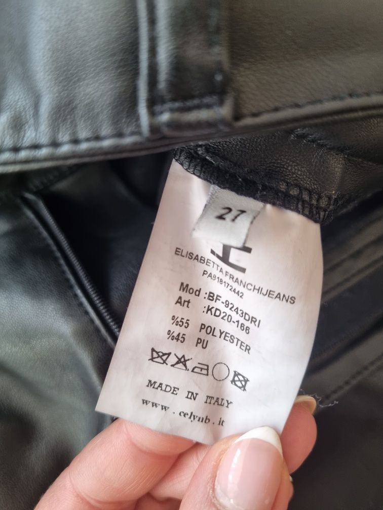 Кожен панталон Elisabetta Franchi,Pinko