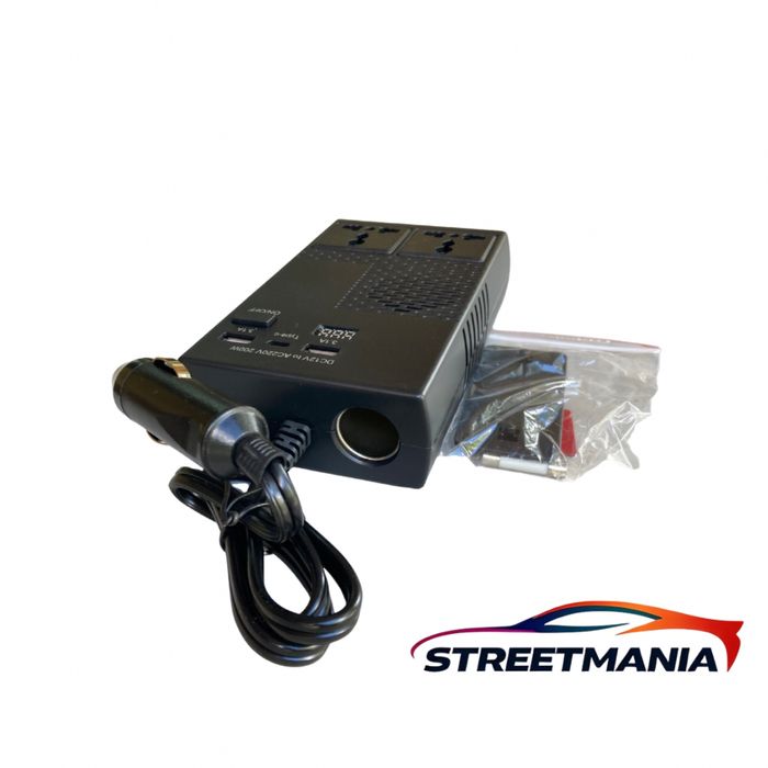 Инвертор за кола 12V към 220V – 200W, преобразувател