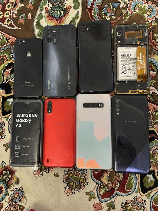 Телефоны на запчасть айфон и флагман самсунг iPhone,samsung,realme