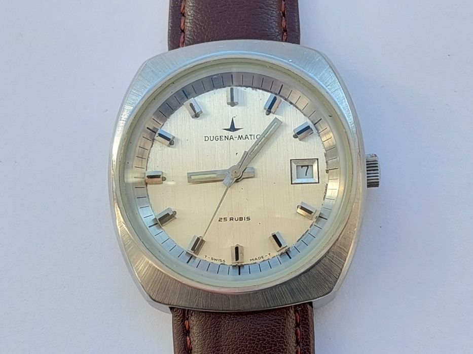 Ceas Dugena-Matic automatic cu mecanism Swiss Eta 2783 cu 25 rubine