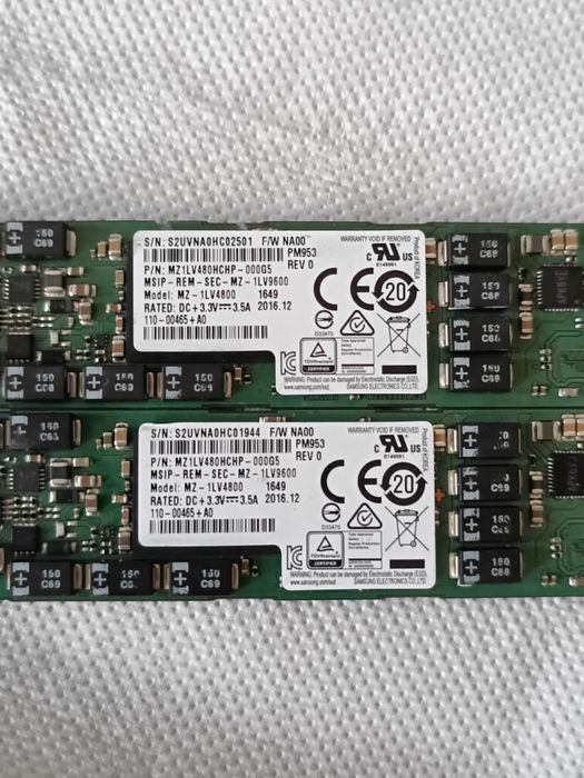 Schimb 2 SSD Samsung nvme m.2 480GB
