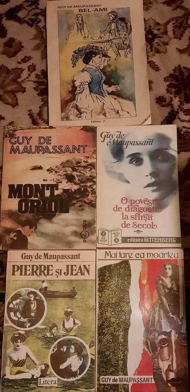 Lot de 5 cărți de Guy de Maupassant