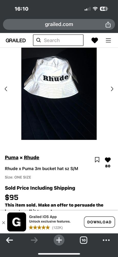 Шапка Puma x Rhude