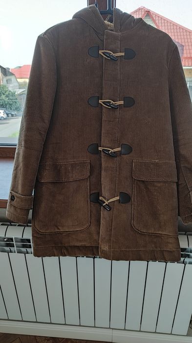 Куртка утепленная вельветовая. Цвет коричневый.. С капюшоном. м. Новая