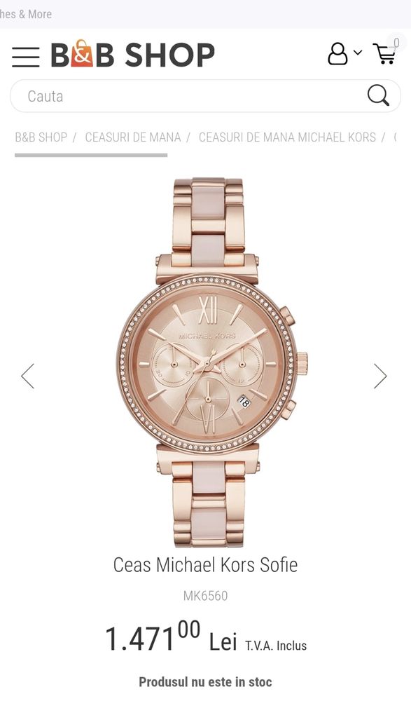 MDM vinde: Ceas Michael Kors Sofie MK-6560.