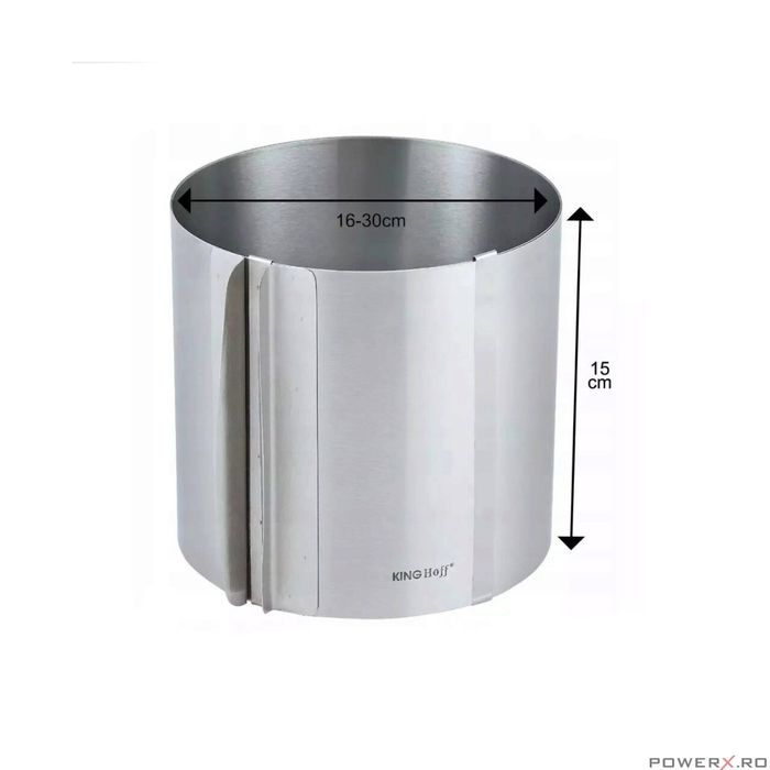 Forma pentru tort reglabila 16 - 30 cm, inaltime 15 cm, Kinghoff