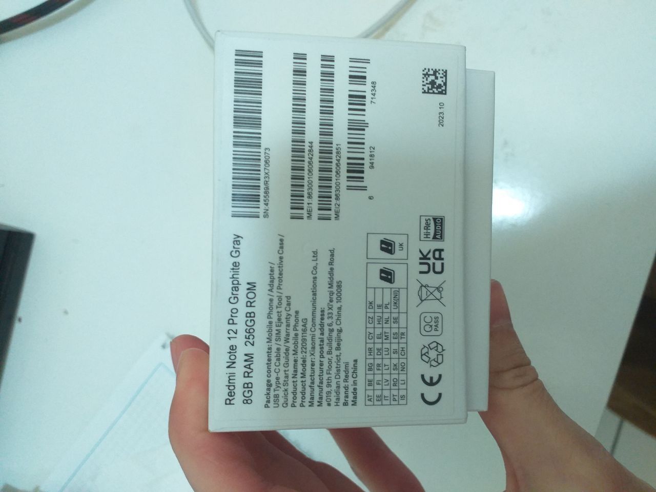 Redmi not 12 pro xiaomi 256G