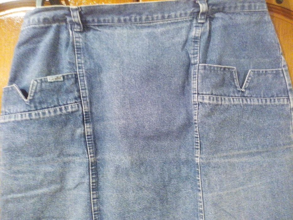 fusta blue denim jeans 48,croi drept,100% bumbac,vintage