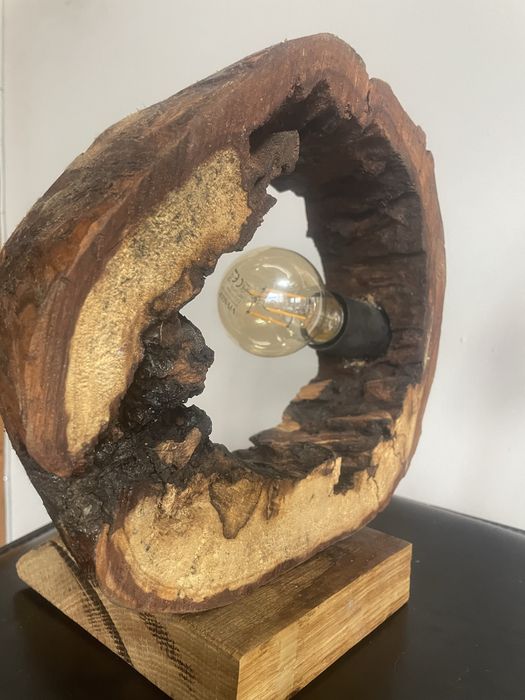 Handmade wooden lamp