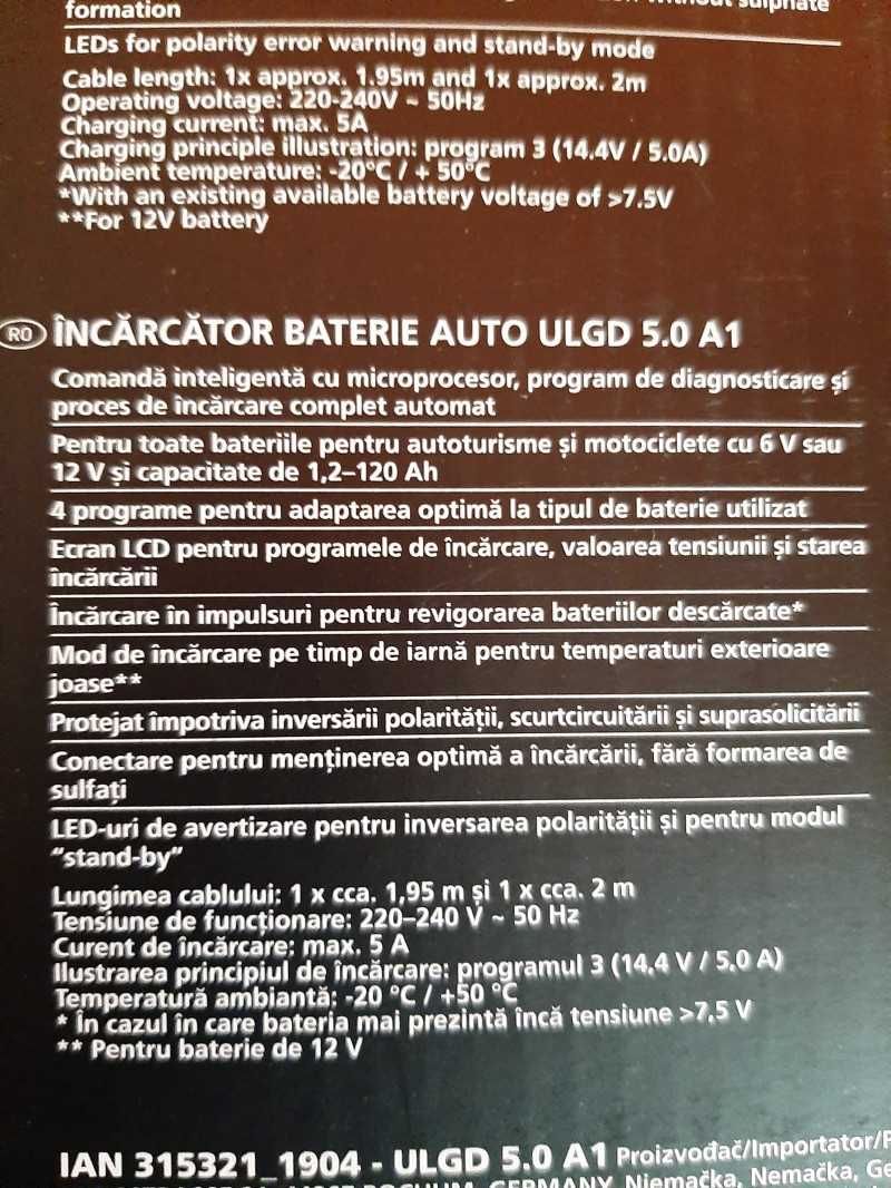 Redresor / incarcator  baterii MOTO / ATV / AUTO