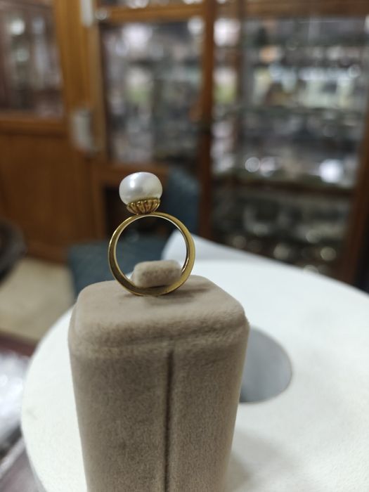 Inel cu perla aur 18k 6.51gr (r)