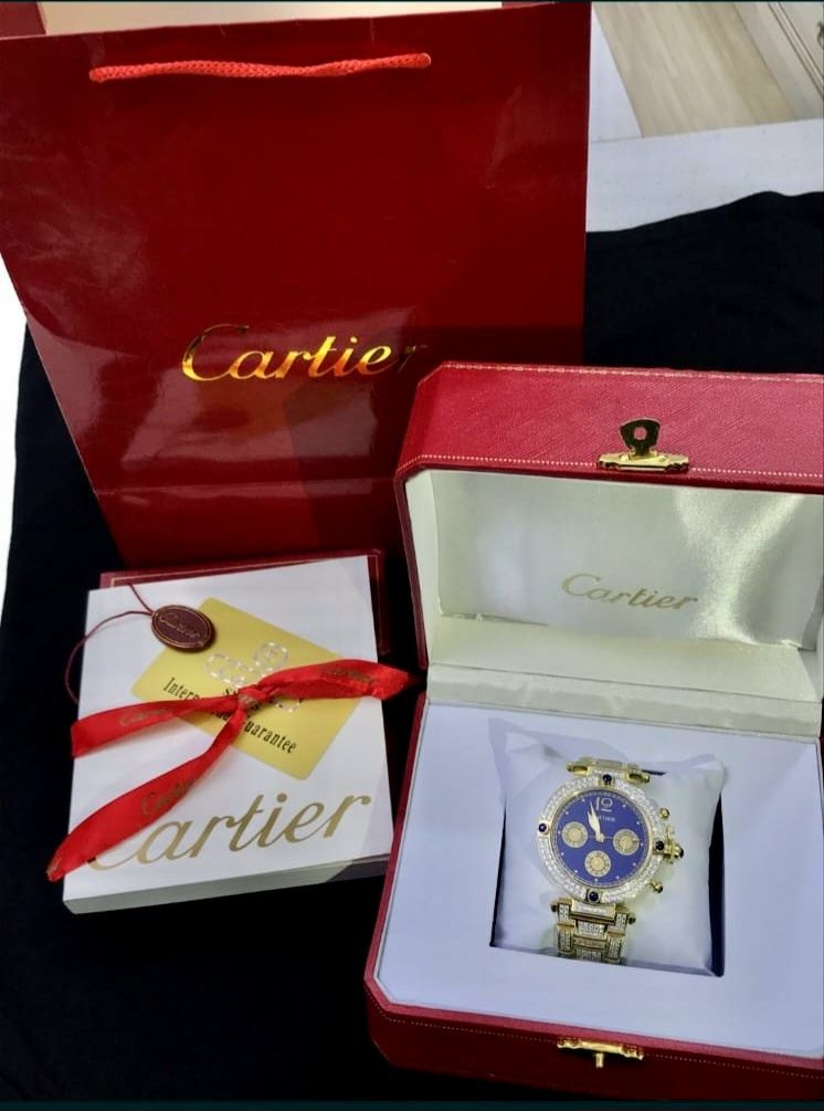 Золотые часы класса Люкс Cartier Pasha (Бельгия).